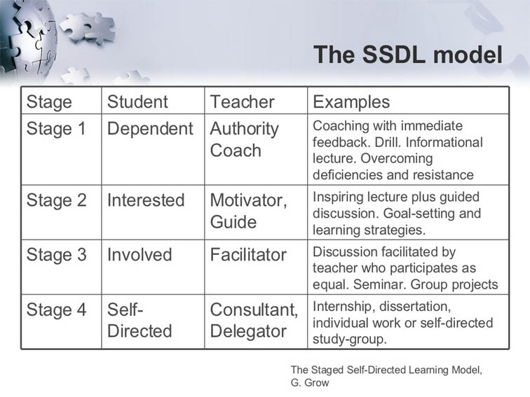 Four Stages Of A Self-Directed Learning Model