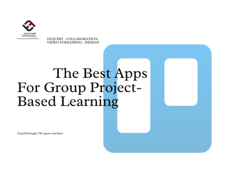 20 Of The Best Apps For Project-Based Learning