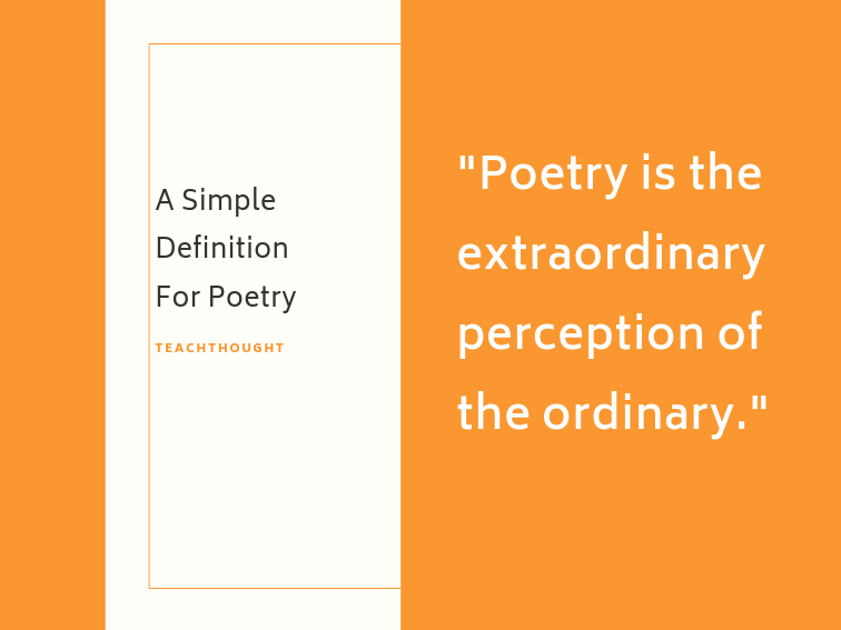 A Simple Definition For Poetry