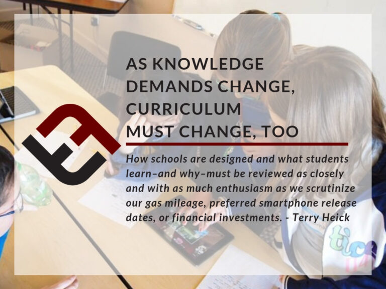 Changing Knowledge Demands In Education Means Curriculum Must Change, Too
