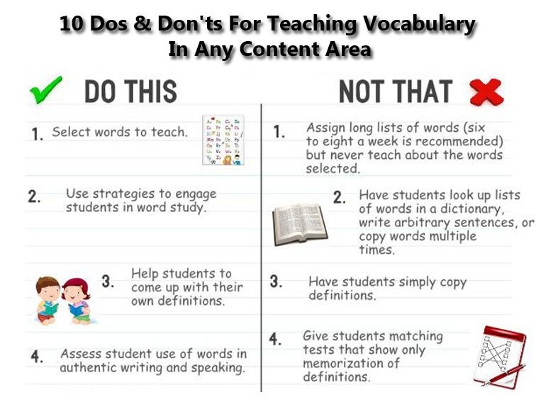 10 Dos & Don’ts For Teaching Vocabulary In Any Content Area