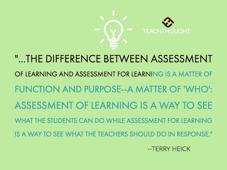 The Difference Between Assessment Of And Assessment For Learning