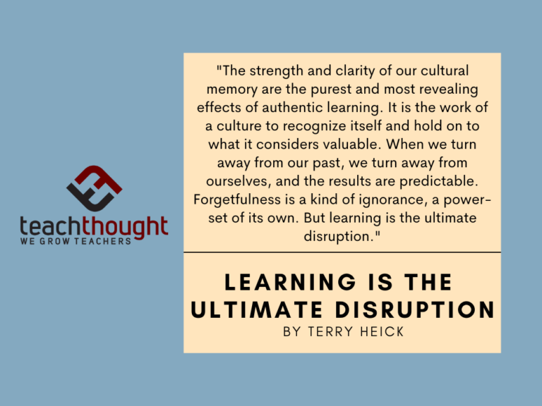 learning is the ultimate disruption